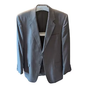 Versini Men's Gray 2 Button Blazer Sport Coat Jacket Size 42L Silk/Wool - Picture 1 of 13