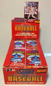 1988 Score Baseball Cards, 1 Unopened Sealed Wax PACK From Wax Box, 17 Cards - Picture 1 of 4