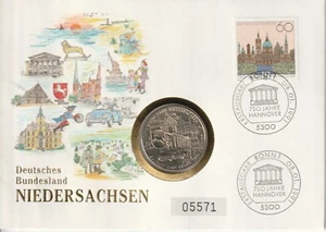 MDS NUMISBRIEF ALEMANIA 1991 BAJA SAJONIA CON MEDALLA CONMEMORATIVA - Imagen 1 de 2