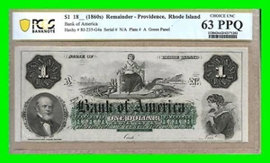 1860's $1 Bank of America - Providence Rhode Island - PCGS 63 PPQ - RI-235-G4a - Bild 1 von 3