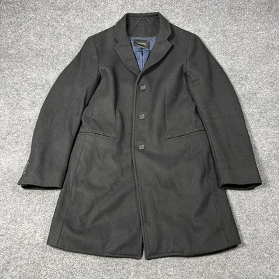 Banana Republic Coat Mens Medium Black 3 Button Single Breasted Topcoat Wool - Image 1 of 4