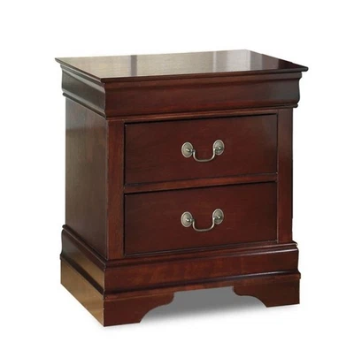 Signature Design by Ashley Traditional Alisdair 2 Drawer Nightstand, Reddish - Image 1 of 3