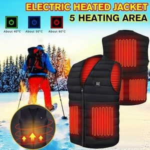 Heated Vest Winter Warm Electric USB Jacket Men's Women's Heated Jacket - Picture 1 of 20