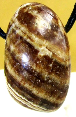 ARAGONIT natur  XL  Trommelstein gebohrt  Edelstein Anhänger    Nr.10 - Bild 1 von 2