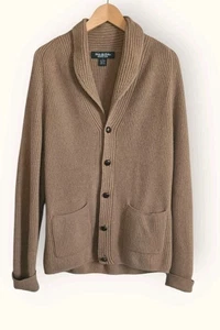 Cárdigan Brooks Brothers Bebé Cabello Camello Mantón Cuello Botón Frontal Bronceado Bolsillos S - Imagen 1 de 10