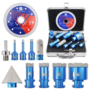 BRSCHNITT 6-50mm/10pcs M14 Diamant Fliesenbohrer Set Bohrkronen Diascheibe Tile - Picture 1 of 7