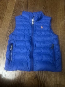 Polo Ralph Lauren Youth 4T Blue Quilted Puffer Vest Jacket - Picture 1 of 5