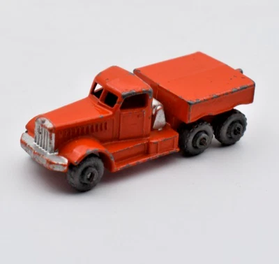 Matchbox 1-75 Regular Wheels #15A Prime Mover ruote in metallo arancione. Lesney - Immagine 1 di 4