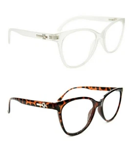 Cat Eye Oversized Reading Glasses Retro 1950/60s Metal Hinges in 2 Colours DX61 - Picture 1 of 11