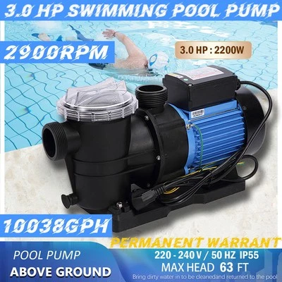 IN/Above Ground with 3HP Pool Pump 10038 GPH Flow Up to 50000Gallon FOR Hayward - Image 1 of 4