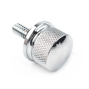 For Harley Dyna Sportster Softail 96-2022 Chrome Screw Mount Rear Seat Bolt Nut - Picture 1 of 9