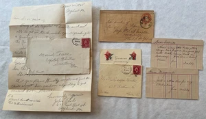 ANTIQUE POSTAGE COVERS ENVELOPES W/STAMPS LETTERS - Picture 1 of 5