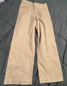 Real School School Uniform Khaki Boys Flat Front Pant Size 14 Chino NWT - Picture 1 of 4