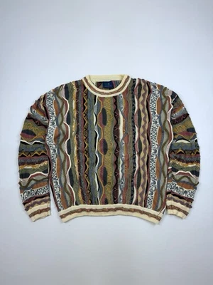 90’s Vintage Limnos Australia Coogi Style Multicolor Sweater - Image 1 of 4