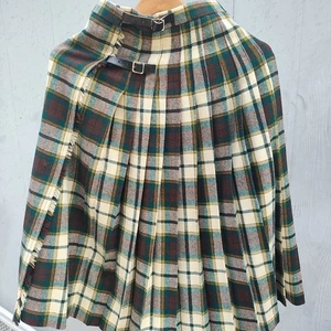 Schottland Wollrock Gr. 34 Clan Crest rot blau grün kariert Plissee Scottland Made - Bild 1 von 19