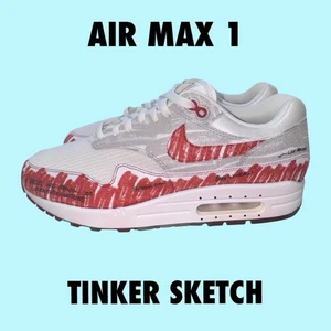 Nike Air Max 1 Sketch To Shelf Red Tinker Size 10 (CJ4286-101) New - Picture 1 of 10