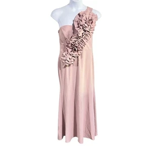 Betsy & Adam Blumen verziertes One-Shoulder-Kleid in Dusty Rose Größe 14 - Neu mit Etikett - Bild 1 von 8
