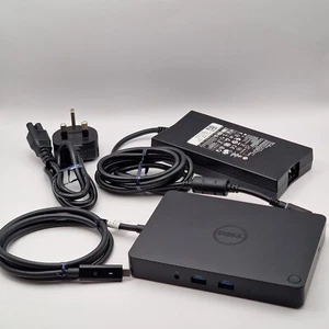 Dell WD15 4K USB-C Docking Station with 130W Adapter - Black (5FDDV) - Picture 1 of 6