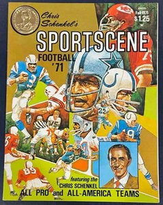 1971 NEWSSTAND CHRIS SCHENKEL'S SPORTSCENE FOOTBALL MAGAZIN ALLE PRO AMERIKA - Bild 1 von 2