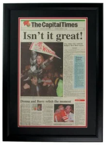 The Capital Times 1994 Wisconsin Rose Bowl Front Page Framed Newspaper 152553 - Picture 1 of 1