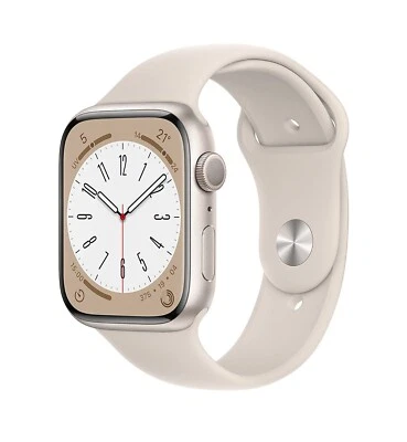 Apple Watch Serie 8 GPS 45Mm Caja De Aluminio Correa Deportiva Starlight MNP23 - Imagen 1 de 4