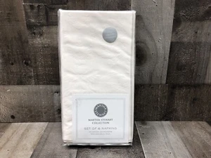 Martha Stewart White Classical Damask Floral Napkins 22X22 Set of Six NEW - Picture 1 of 6