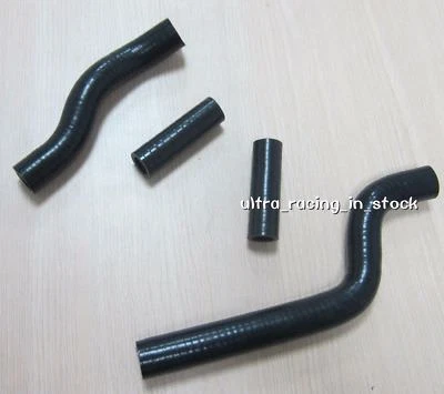 Black fit YAMAHA YZ250 YZ 250 2-stroke 2002-2023 Silicone Radiator Coolant Hoses - Image 1 of 2