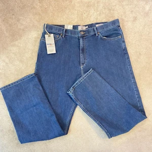 Jeans uomo Marks & Spencer denim elasticizzato regular taglia M&S W38" L29" corto - Foto 1 di 19