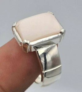 Opal ring mens opal stone handmade jewelry natural gemstone men zodiac jewelley - Picture 1 of 10