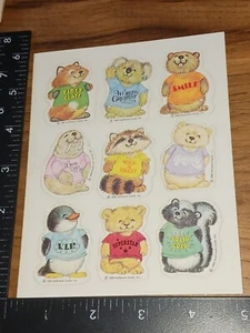 Vintage Stickers, Hallmark Shirt Tales,first Class,worlds Gre, 1 Sheet,(bxlowes) - Picture 1 of 3