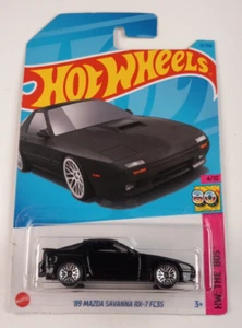 2023 Hot Wheels #51 HW: The '80s 4/10 '89 MAZDA SAVANNA RX-7 FC35 Black w/LaceSp - Picture 1 of 2