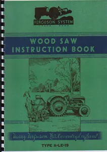 Ferguson Tractor Wood Saw Instruction Book Manual - Picture 1 of 1