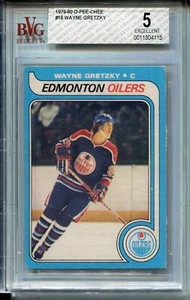 1979 OPC Hockey #18 Wayne Gretzky Rookie Card RC Graded BVG 5 O-Pee-Chee '79 Ex - Picture 1 of 2