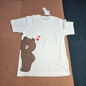 Uniqlo Bear LINE FRIENDS UT Adult (SHORT-SLEEVE GRAPHIC T-SHIRT) White Small U2d - Picture 1 of 11