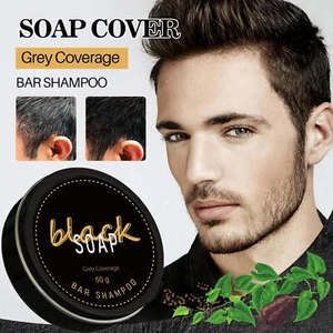 Natural Hair Darkening Shampoo Bar Dark Gray Hair Reverse Soap Care US - Picture 1 of 11