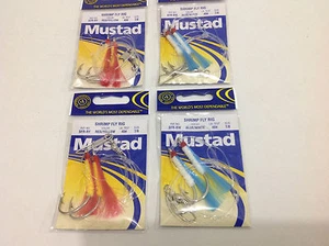 MUSTAD SHRIMP FLY Snapper Rigs 2 Hook Rigs 7/0 Hooks Flasher Australian Salmon - Picture 1 of 3