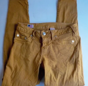 TRUE RELIGION "HALLE" Low Rise Jeggings Gold Gr. 29 Made in USA - Bild 1 von 6