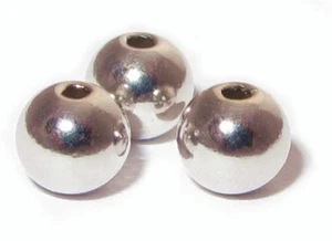 925er Sterling Silber. Platiniert - Kugel - Hohlkugel. Perlen. 4mm. 6 Stück - Picture 1 of 1