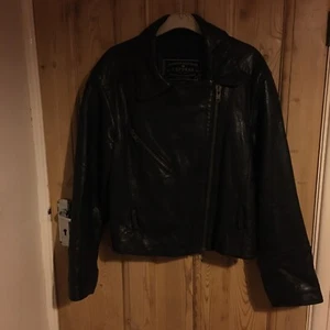 Express - biker style ladies soft leather jacket - black - medium - Picture 1 of 4