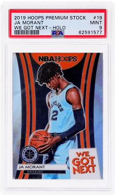 2019 Hoops Premium Stock Ja Morant We Got Next Holo #19 PSA 9 Rookie RC - Image 1 of 2