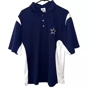 DALLAS COWBOYS polo Shirt, 100% Polyester, Size L, Enjoy Same Day FAST Shipping - Picture 1 of 13