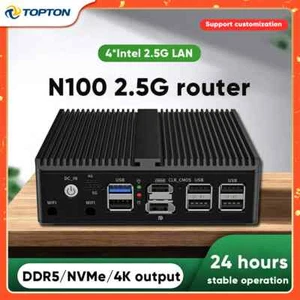 12th Gen N100 pfSense Router N5105 N5100 4xIntel i225 i226 2.5G LAN NVMe Mini PC - Picture 1 of 22