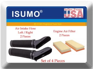 4 Pieces Engine Air Intake Hose & Air Filter Left & Right Fit GLK350 2010-2012 - Bild 1 von 5