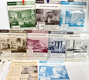 Gold Bond How To Do It Brochure Catalog 1960's  Room Plans lot 9 handyman build - Imagen 1 de 9