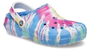 Crocs Men's and Women's Slippers - Classic  Tie Dye Lined Clogs, House Shoes