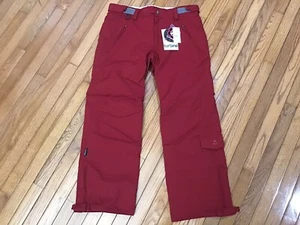 NWT Turbine Siren Large Snow Pants Ski/Snowboard Waterproof $129 Dark Red (C7-13 - Picture 1 of 11