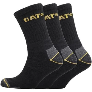 6 Pairs of Cat Caterpillar Combed Cotton Work Socks (7-13 UK) - Picture 1 of 6