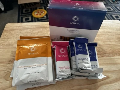 Optavia Lot Cookie Dough Bars Chocolate Chip Pancake Mixes & More Bars Bundle #3 - Image 1 of 3