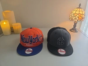 LOT OF (2) HATS! New Era Men's NY KNICKS & NY YANKEES 9Fifty Snapback - Picture 1 of 21
