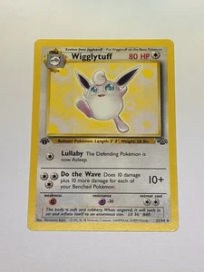 1st Edition Wigglytuff 32/64 Jungle Rare Pokemon TCG Vintage WotC 1999 NM/LP - Picture 1 of 2